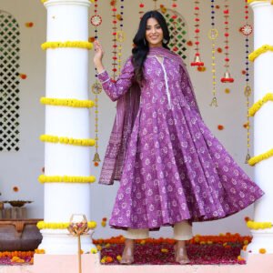 Alternative view of Laila Purple Cotton Set