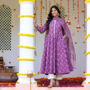 Laila Purple Cotton Set - Image 7