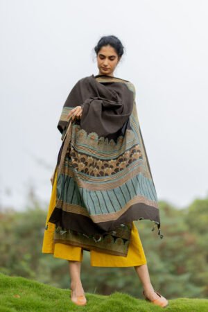 Set of 3 - Kurta, Dupatta, Culotte - Aviv - Image 4