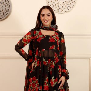 Alternative view of Krihana Georgette Set