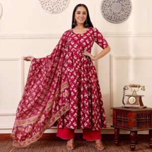 Alternative view of Ivana Cotton Kalidaar Set
