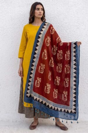Set of 3 - Kurta, Culottes & Dupatta - Nira 10 - Image 3