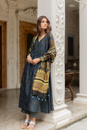 Alternative view of Chanderi Silk Kurta Set of 3 - Ruman Bagh 02