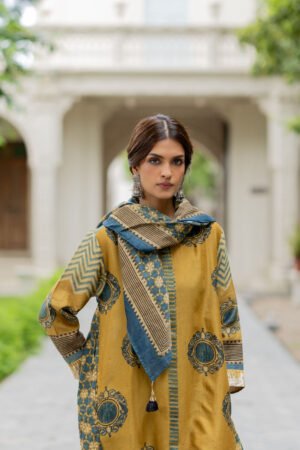 Chanderi Silk Kurta Set of 3 - Ruman Bagh 01 - Image 8
