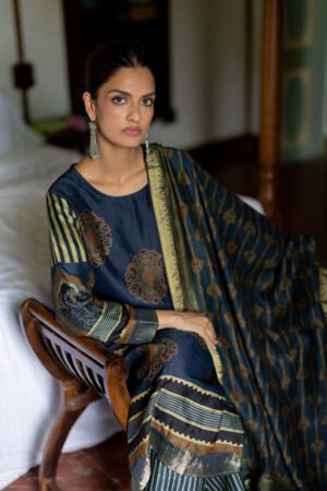 Chanderi Silk Kurta Set of 3 - Ruman Bagh 06 - Image 3