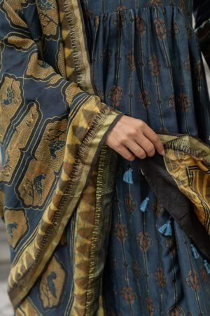 Chanderi Silk Kurta Set of 3 - Ruman Bagh 02 - Image 5