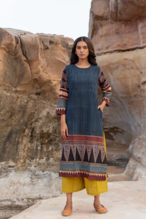 Alternative view of Classic Kurta - Ark Indigo