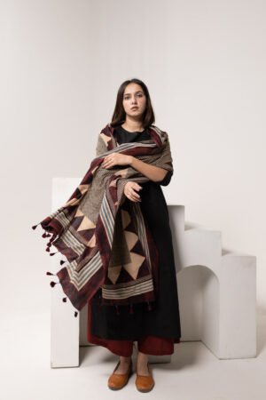 Set of 3 - Kurta, Dupatta & Culotte - Aabaan 07 - Image 6
