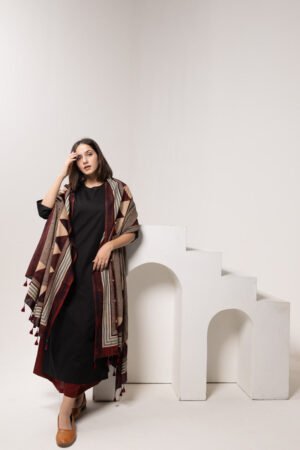 Alternative view of Set of 3 - Kurta, Dupatta & Culotte - Aabaan 07