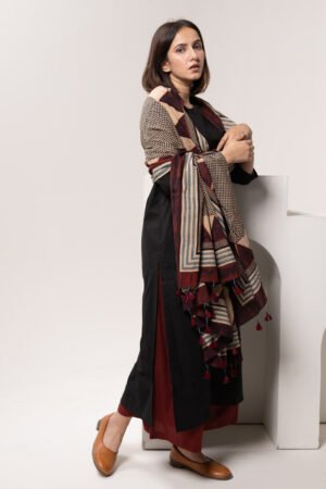 Set of 3 - Kurta, Dupatta & Culotte - Aabaan 07 - Image 8