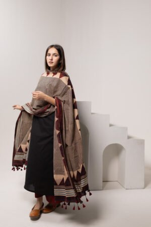 Set of 3 - Kurta, Dupatta & Culotte - Aabaan 07 - Image 5