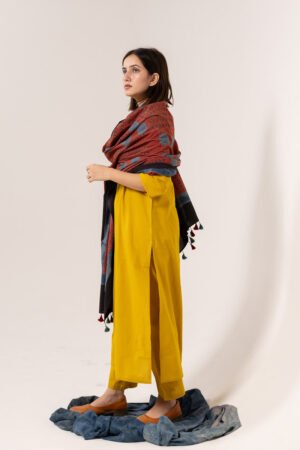 Set of 3 - Kurta, Dupatta & Pants - Earthy Echoes 01 - Image 7