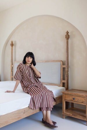 Omi Kurta Set of 2 - Maroon meadow - Image 6