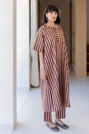 Omi Kurta Set of 2 - Maroon meadow - Image 8