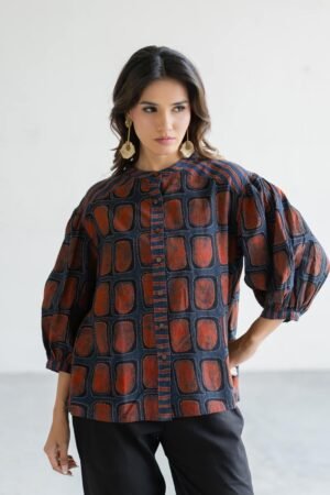 Amlan Top - Kumo Indigo - Image 4