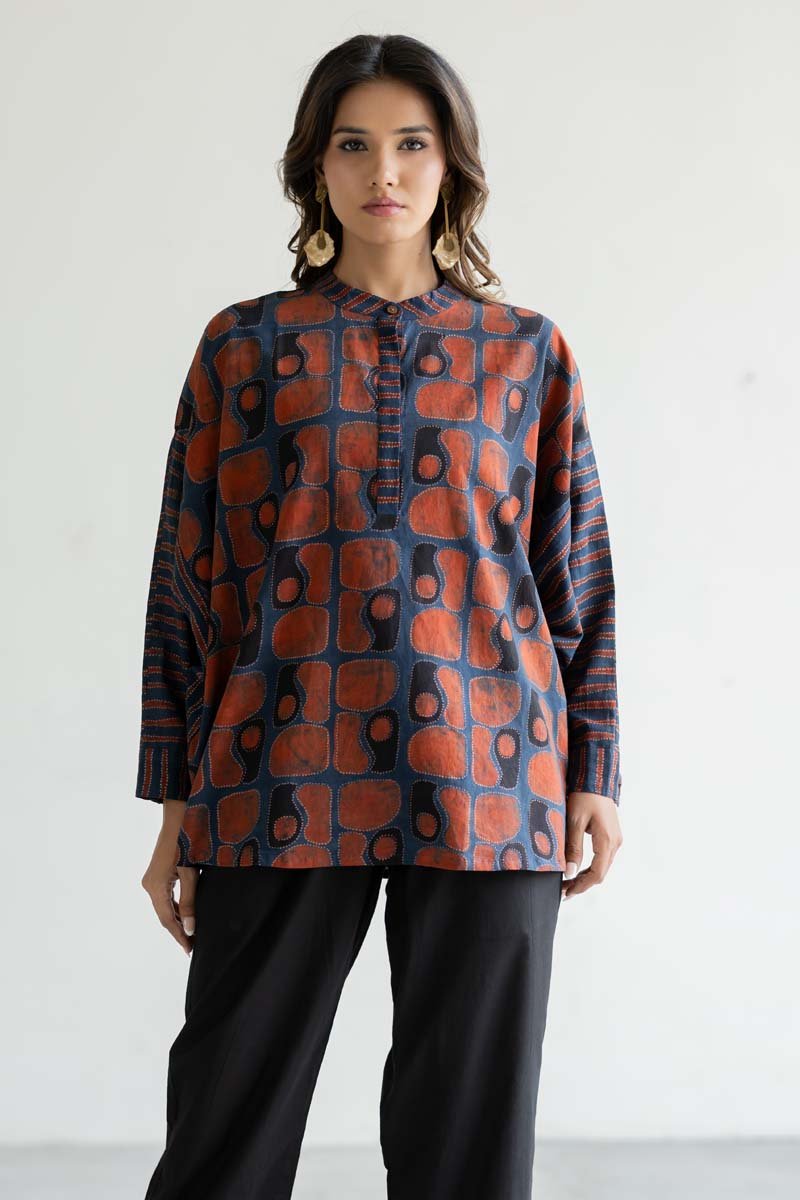 Freesize Antifit Top - Hana Indigo - Image 3