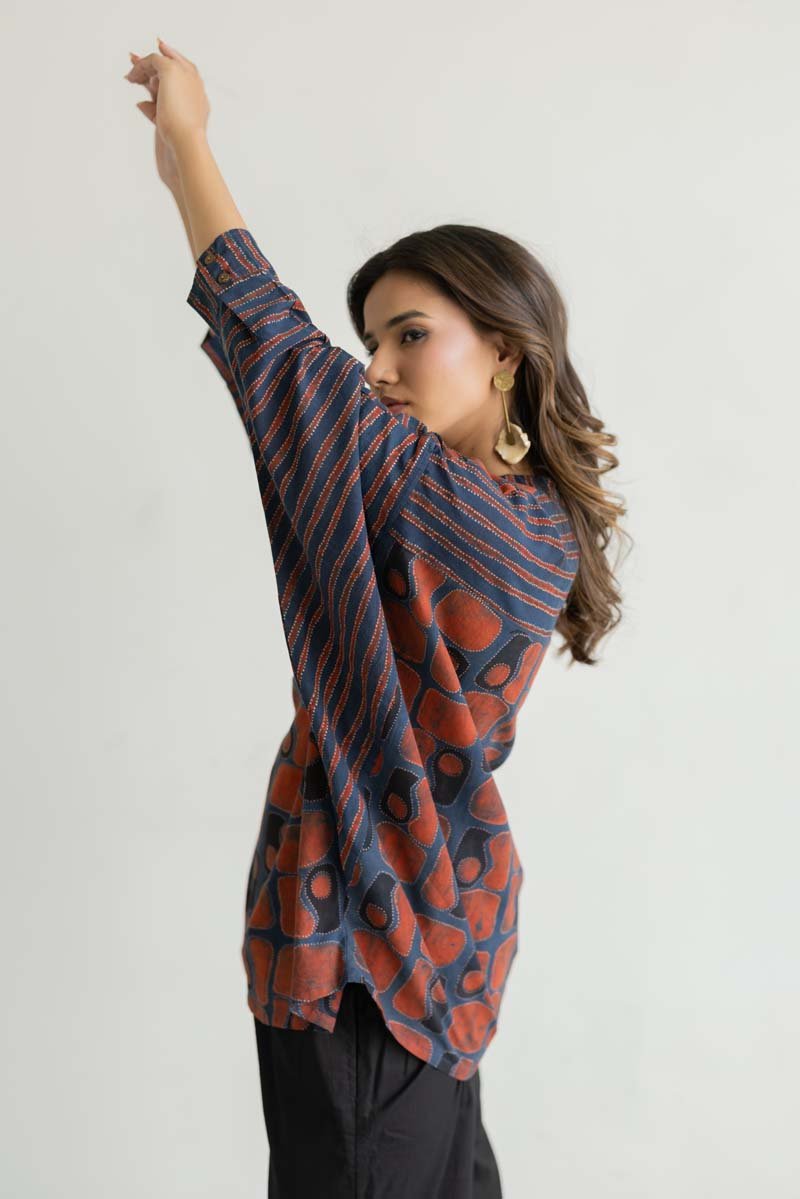 Freesize Antifit Top - Hana Indigo - Image 7