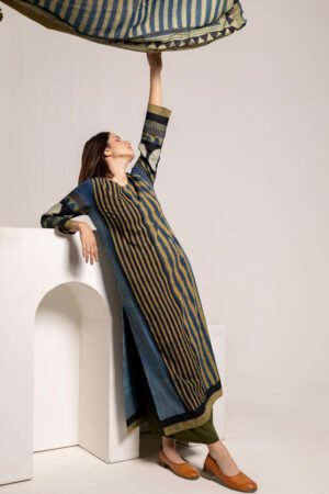 Classic Kurta - Play of Stripes - Image 7