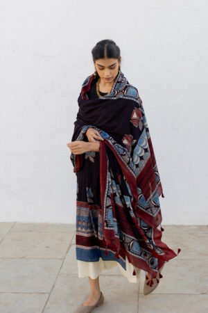 Set of 3 - Kurta, Dupatta & Culotte - Adira 02 - Image 7