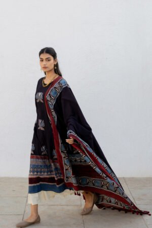 Set of 3 - Kurta, Dupatta & Culotte - Adira 02 - Image 5
