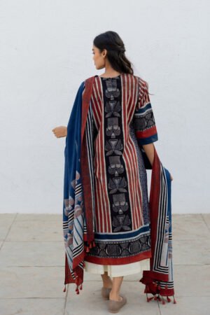 Set of 3 - Kurta, Dupatta & Culotte - Adira 01 - Image 6