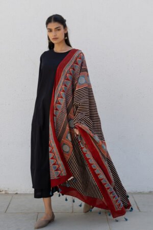 Set of 3 - Kurta, Dupatta & Culotte - Adira 05 - Image 4