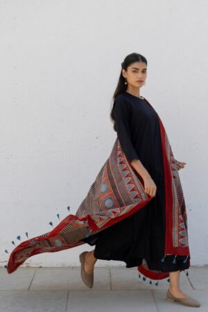 Set of 3 - Kurta, Dupatta & Culotte - Adira 05 - Image 6