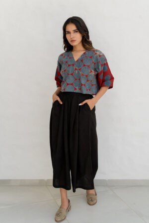 Basic Top - Taha Indigo & Red Polka - Image 5