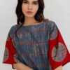 Basic Top - Taha Indigo & Red Stripes