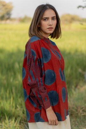 Freesize Anti-fit Top - Red Polka - Image 7