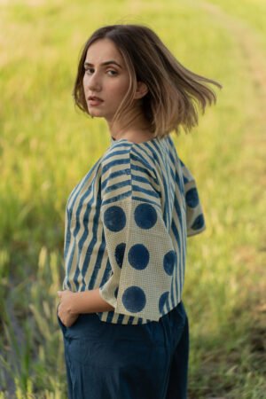 Basic Top - Indigo Stripes - Image 3