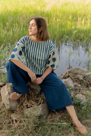 Alternative view of Basic Top - Indigo Stripes