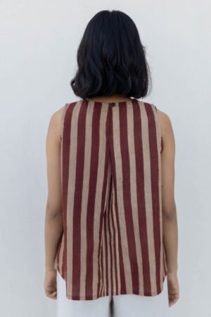 Tara Top - Maroon meadow - Image 4