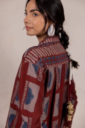 Mandarin Collar Top - Aab - Image 8