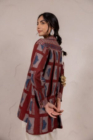 Mandarin Collar Top - Aab
