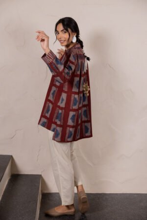 Mandarin Collar Top - Aab - Image 7