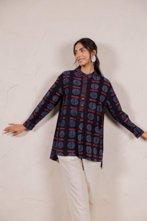 Mandarin Collar Top - Raah - Image 8