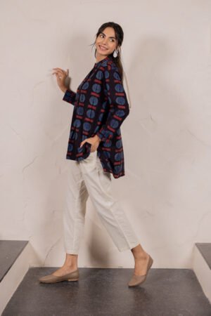 Mandarin Collar Top - Raah - Image 3