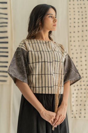 Basic Top - Black & Natural white Stripes - Image 6