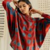 Freesize Anti-fit Top - Red & Indigo Dots & Polkas