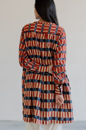 Navi Pintuck Tunic - Cut Stripes - Image 3