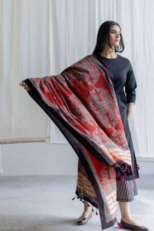 Set of 3 - Kurta, Culottes & Dupatta - Mrida 18 - Image 4