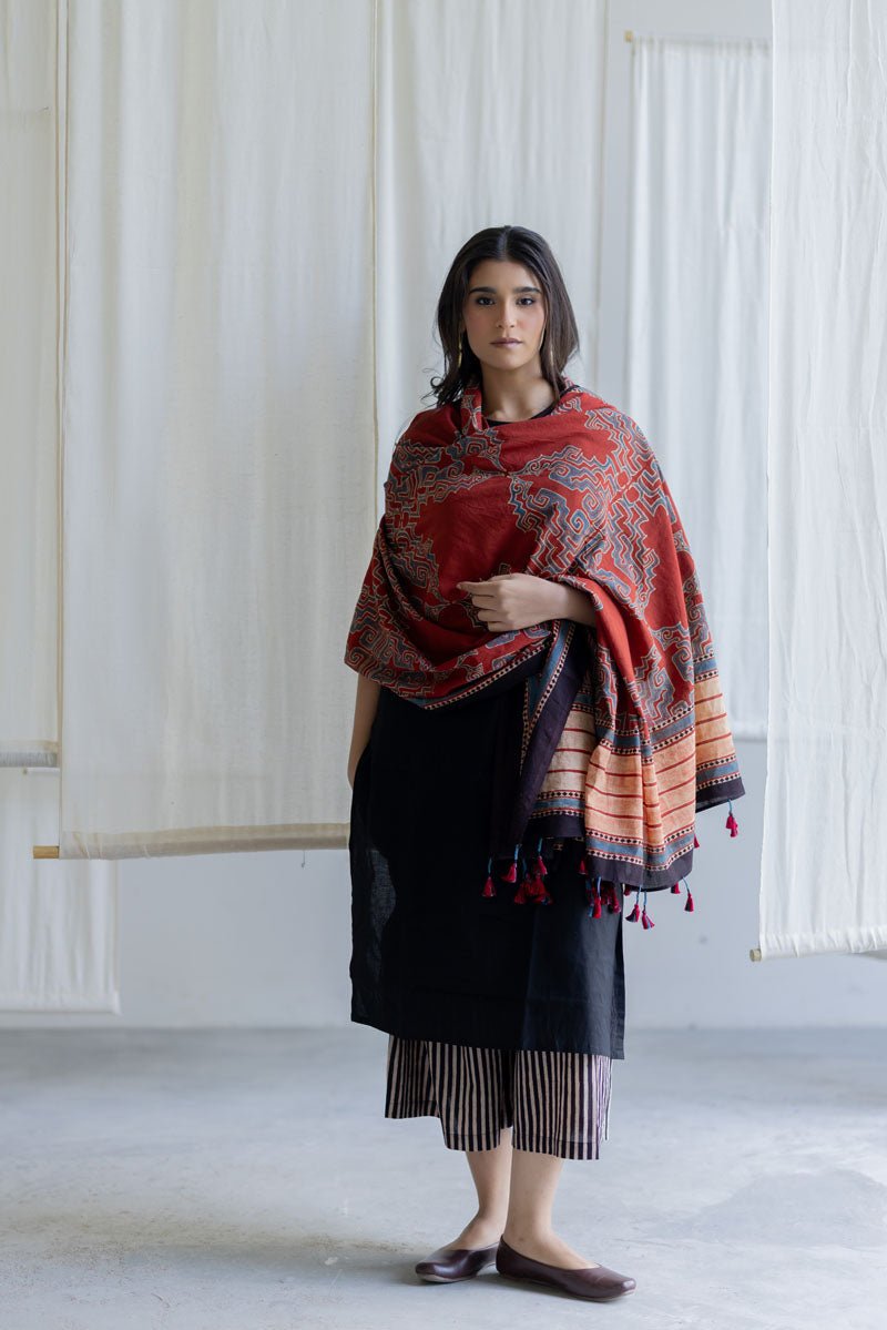 Set of 3 - Kurta, Culottes & Dupatta - Mrida 18 - Image 5