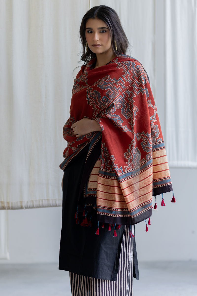 Set of 3 - Kurta, Culottes & Dupatta - Mrida 18 - Image 2