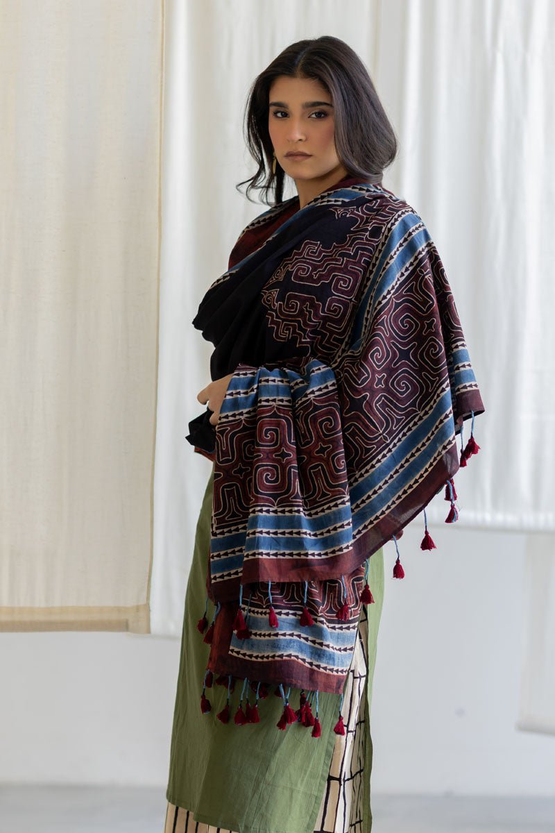 Set of 3 - Kurta, Culottes & Dupatta - Mrida 19 - Image 4