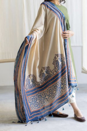 Set of 3 - Kurta, Culottes & Dupatta - Mrida 17 - Image 5
