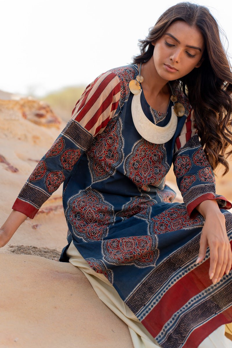 Classic Kurta - Baani Indigo - Image 2
