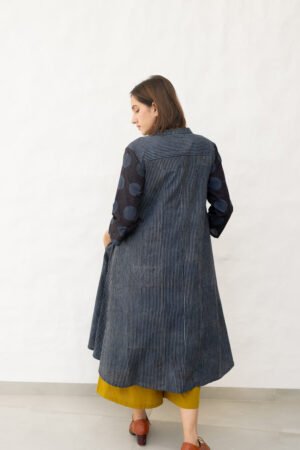 A-Line Kurta - Black & Indigo - Image 32