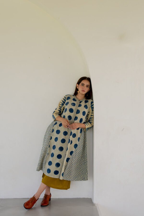 Alternative view of A-Line Kurta - Indigo