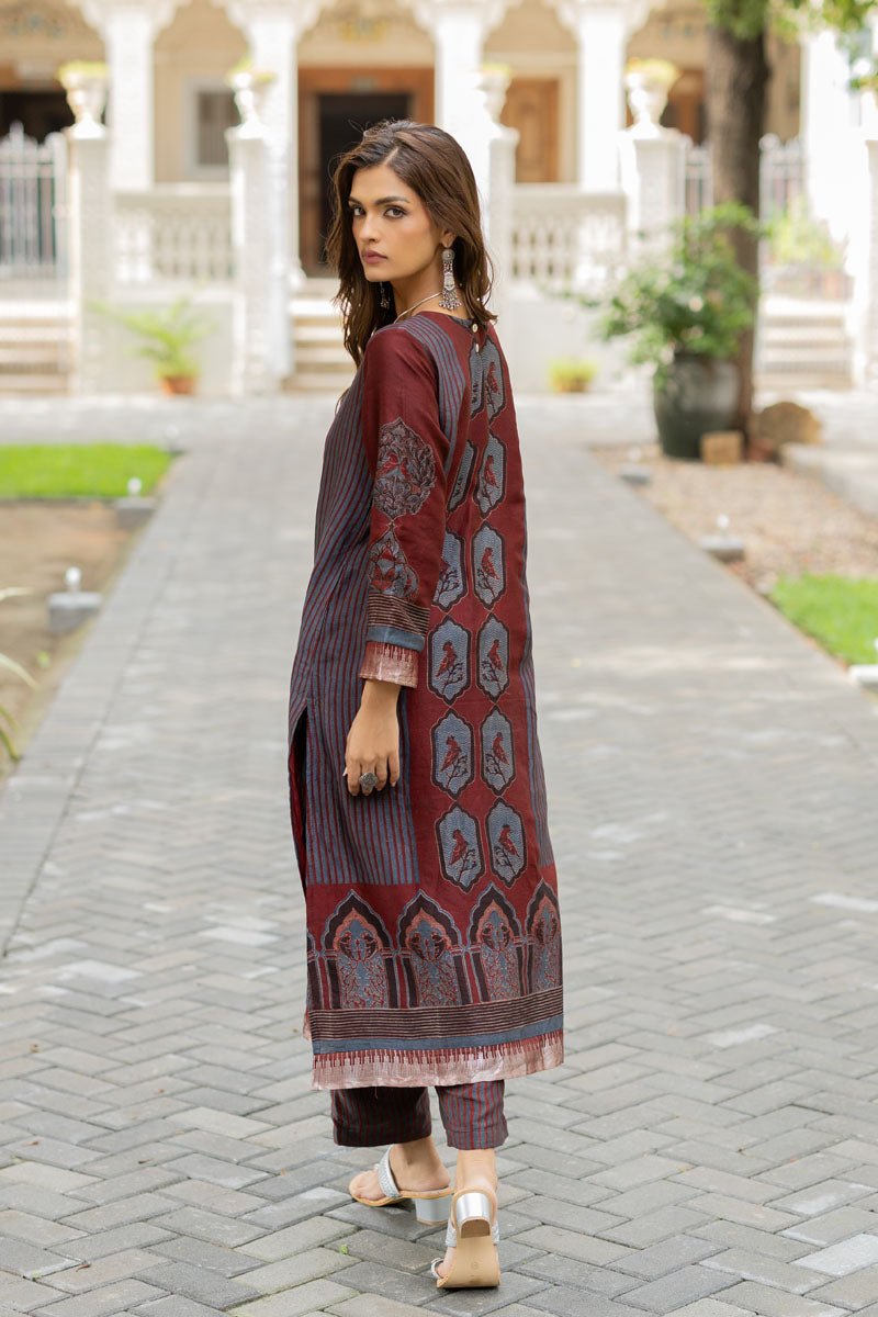 Chanderi Silk Classic Kurta Set of 2 - Noura - Image 8